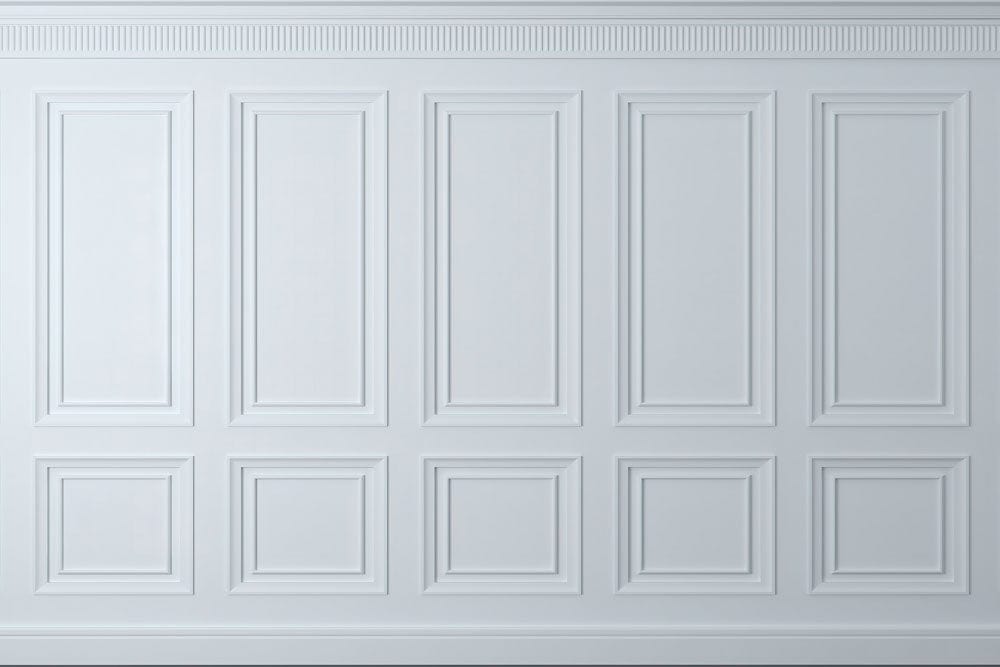 Papier peint mural avec moulures décoratives et trim, œuvre d’art pour mur intérieur