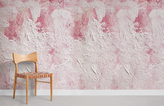 Papier peint mural à peinture à l’huile rose - Le meilleur Papier peint panoramique Sur mesure