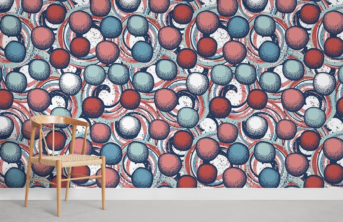 Papier peint mural à pois - Le meilleur Papier peint panoramique Sur mesure