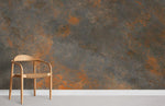 Papier peint mural à pois rustiques gris et orange ambiance chaleureuse - Vignette | Mr Papier Peint