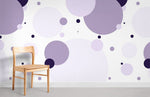 Élégance épurée avec papier peint mural à pois violets - Vignette | Mr Papier Peint