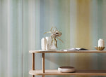 Papier Peint Mural à Rayures Vert Ombre pour Ambiance Moderne et Apaisante - Vignette | Mr Papier Peint