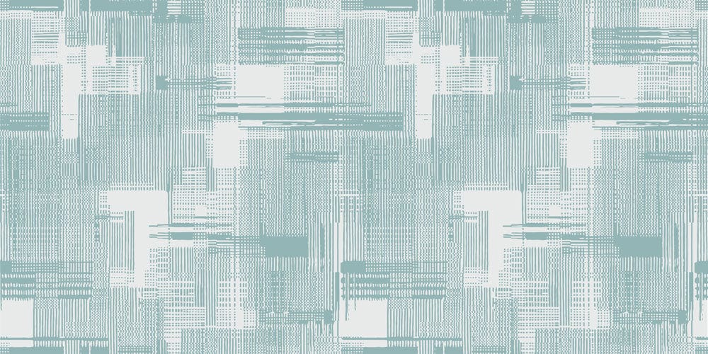 Papier peint mural à texture vague avec motif abstrait teal et blanc