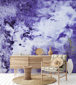 Papier peint mural violet et blanc métamorphose abstraite - Vignette | Mr Papier Peint