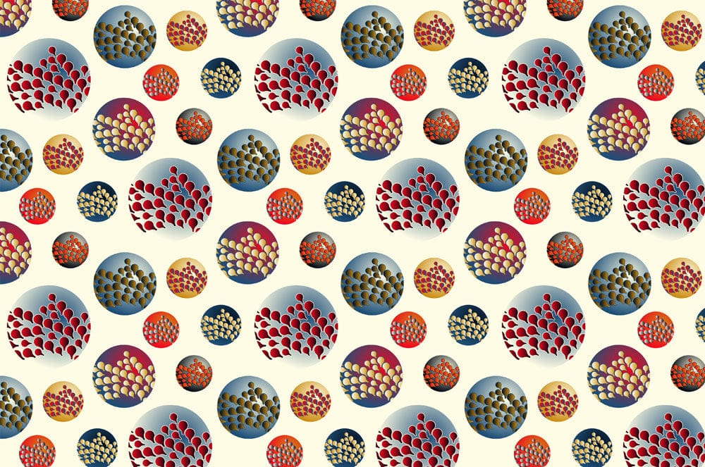 Seamless pattern de sphères abstraites colorées pour papier peint mural abstrait cercles