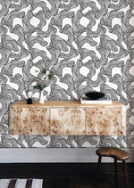 Papier peint mural abstrait complexe noir et blanc - Vignette | Mr Papier Peint