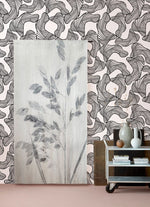 Papier peint mural abstrait complexe noir et blanc - Vignette | Mr Papier Peint