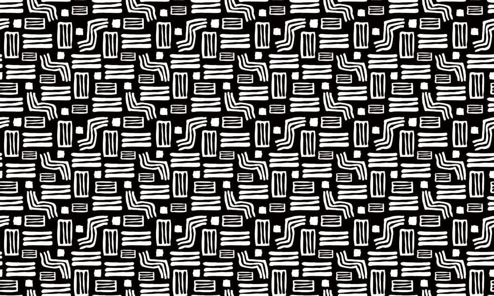 Peinture murale abstraite en textile noir et blanc pour papier peint mural moderne