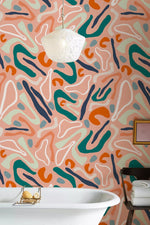 Papier peint mural abstrait organique aux couleurs éclatantes - Vignette | Mr Papier Peint