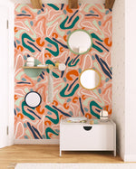 Papier peint mural abstrait organique aux couleurs éclatantes - Vignette | Mr Papier Peint