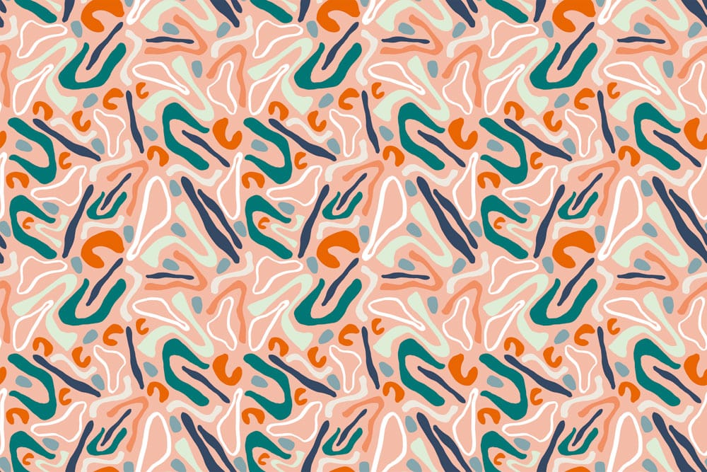 Tissu abstrait coloré pour peinture murale abstraite et papier peint mural organique