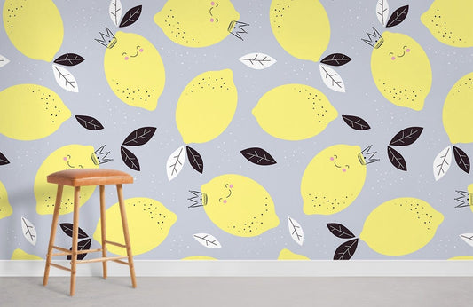 Papier peint mural adorable de citrons - Le meilleur Papier peint panoramique Sur mesure