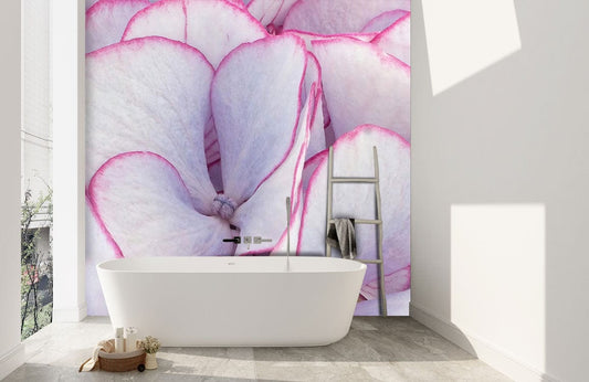 Papier peint mural agrandi de hortensias - Le meilleur Papier peint panoramique Sur mesure