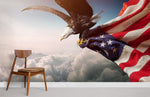 Papier peint mural Aigle des États-Unis majesté et liberté en panoramique - Vignette | Mr Papier Peint