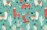 Papier Peint Mural Alpaga & Cactus - Vignette | Mr Papier Peint