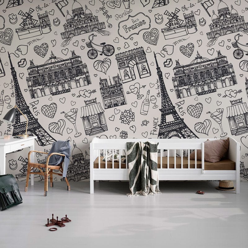 Papier peint mural Amour Paris - Le meilleur Papier peint panoramique Sur mesure