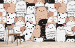 Papier Peint Mural Amusant de Chats et Chiens - Vignette | Mr Papier Peint