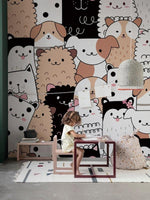 Papier Peint Mural Amusant de Chats et Chiens - Vignette | Mr Papier Peint