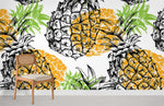 Papier Peint Mural Ananas Dessinés au Trait - Vignette | Mr Papier Peint