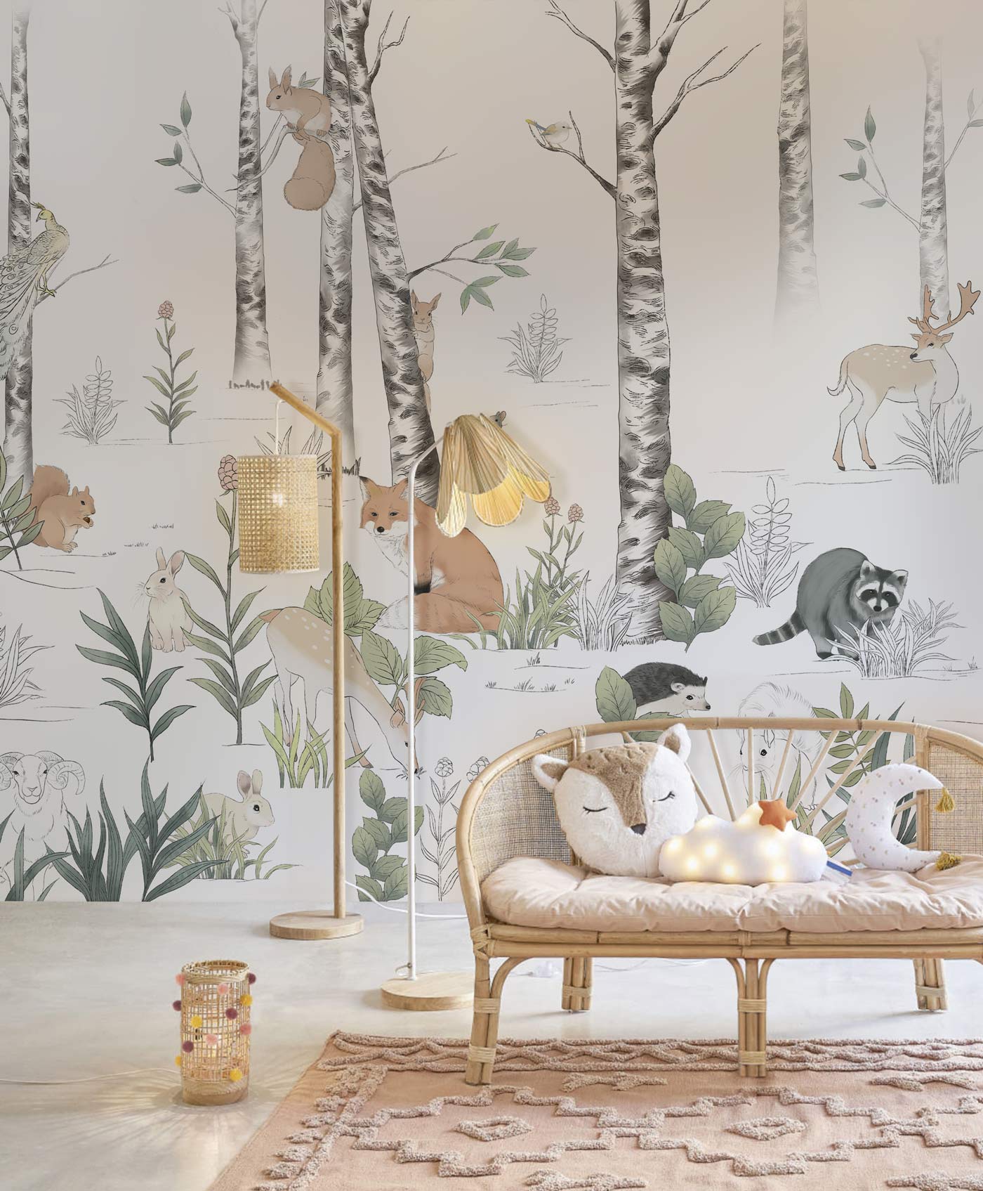 Papier peint mural Animaux de la forêt - Le meilleur Papier peint panoramique Sur mesure