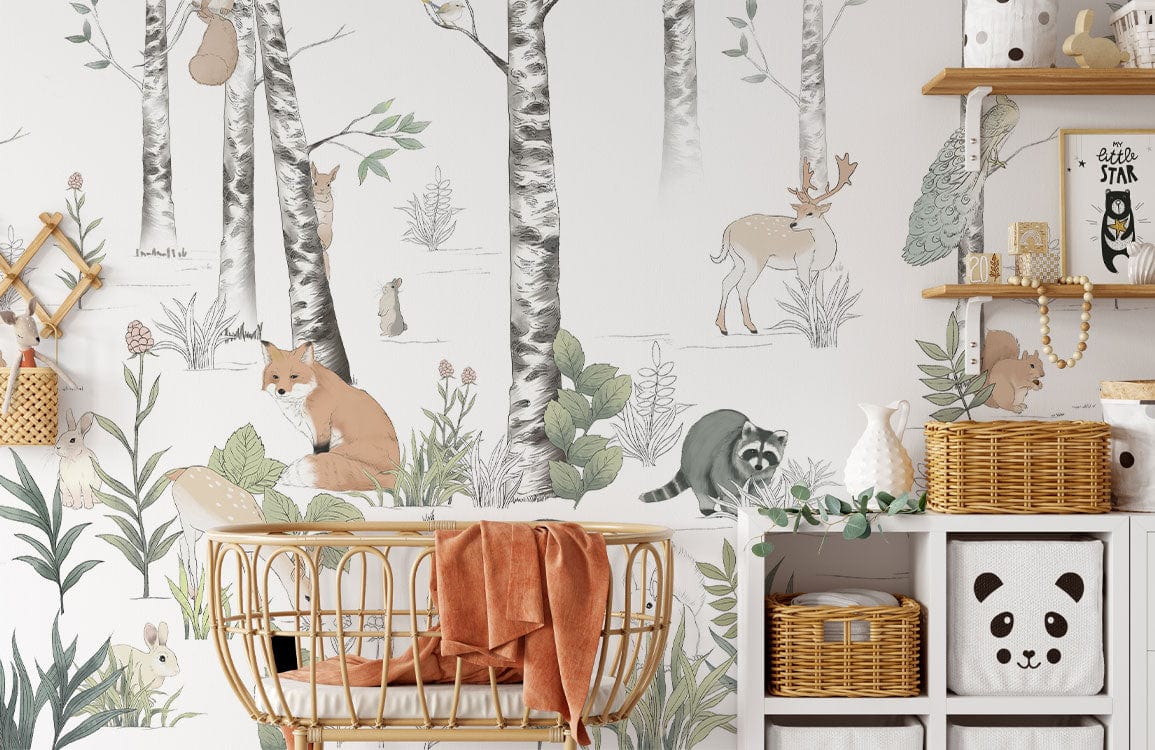 Papier peint mural Animaux de la forêt - Le meilleur Papier peint panoramique Sur mesure