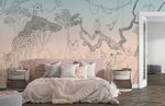 Rêve Enfantin avec Papier Peint Mural Animaux Esquissés - Vignette | Mr Papier Peint