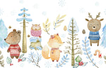 Papier peint mural Animaux joyeux d'hiver - Vignette | Mr Papier Peint