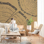 Papier Peint Mural Anneaux d'Arbre - Vignette | Mr Papier Peint