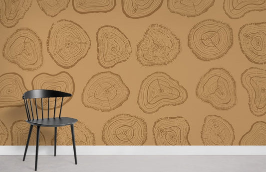 Papier Peint Mural Anneaux de Croissance - Le meilleur Papier peint panoramique Sur mesure