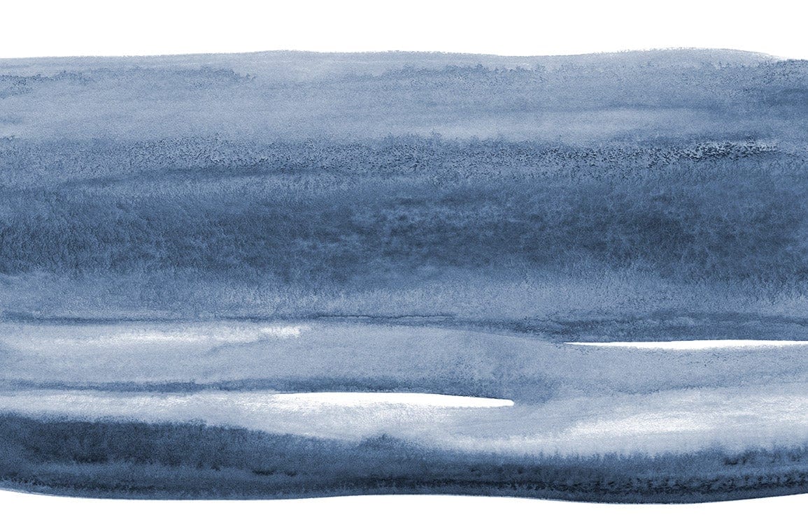 Papier Peint Mural Aquarelle Bleue - Le meilleur Papier peint panoramique Sur mesure