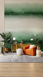 Papier peint mural aquarelle vert évasion naturelle et apaisante - Vignette | Mr Papier Peint
