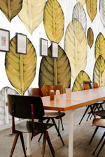 Papier peint mural aquarelle feuilles jaunes - Vignette | Mr Papier Peint