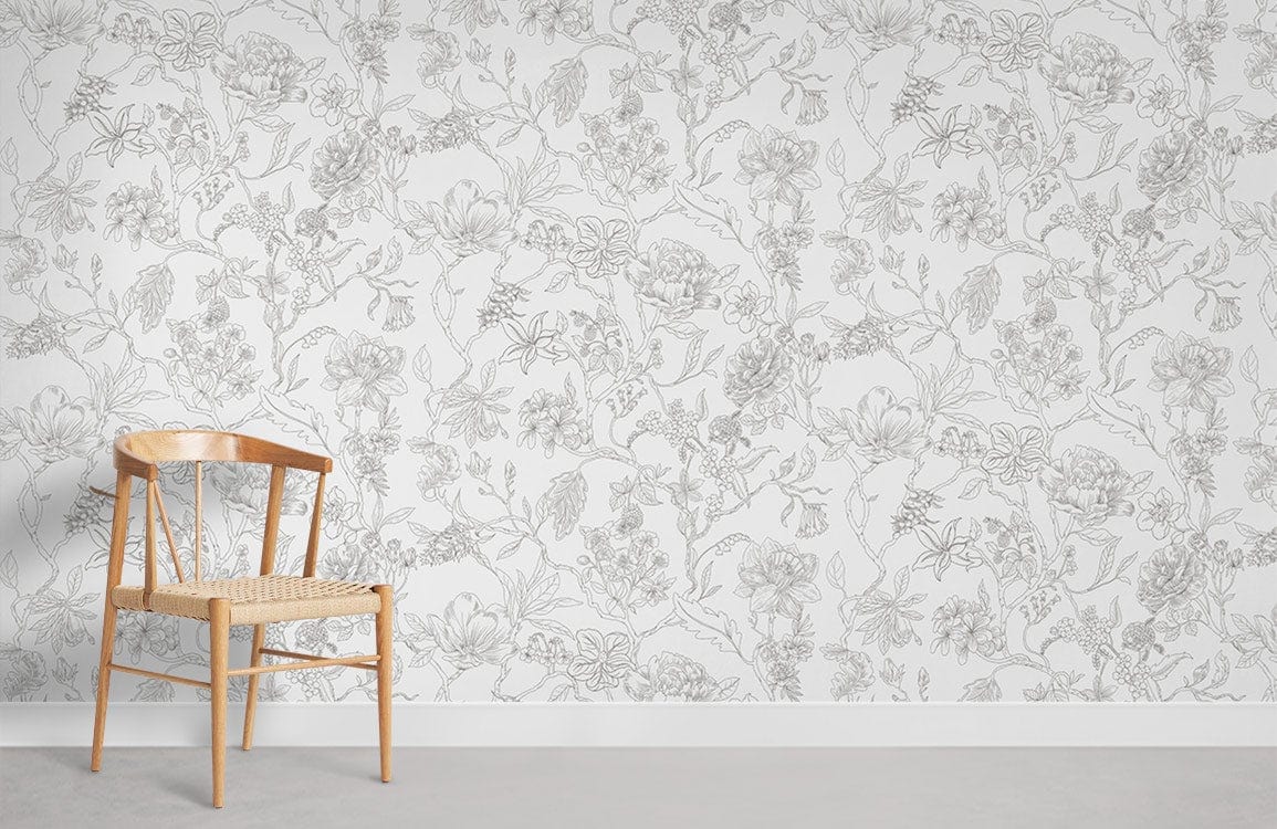 Papier peint mural Aquarelle Fleur II - Le meilleur Papier peint panoramique Sur mesure
