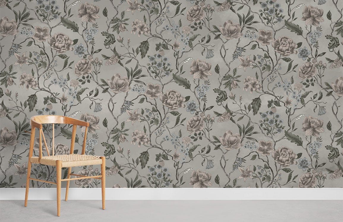 Papier peint mural Aquarelle Fleur IV - Le meilleur Papier peint panoramique Sur mesure