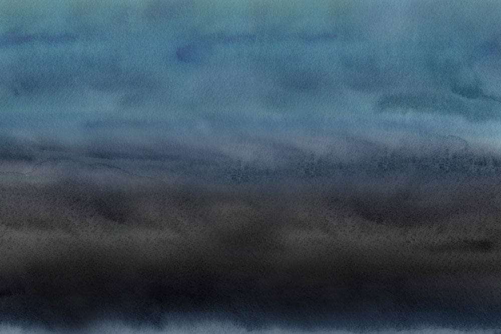 Peinture murale unique en peint mural aquarelle avec dégradé foncé, mural aquarelle foncée