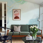 Papier Peint Mural Aquarelle Vert Fusion Nature et Sérénité - Vignette | Mr Papier Peint