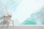 Papier Peint Mural Aquarelle Vert Fusion Nature et Sérénité - Vignette | Mr Papier Peint