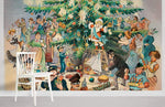 Peint mural arbre de Noël féerique aux personnages enchantés - Vignette | Mr Papier Peint