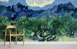 Papier peint mural arbres d’oliviers Rêverie méditerranéenne - Vignette | Mr Papier Peint