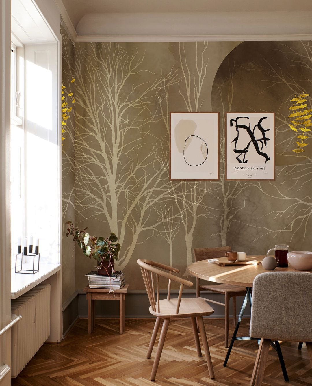 Papier Peint Mural Arbres Ombragés - Le meilleur Papier peint panoramique Sur mesure