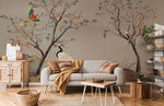 Papier peint mural arbres vintage pour un salon empreint de poésie - Vignette | Mr Papier Peint