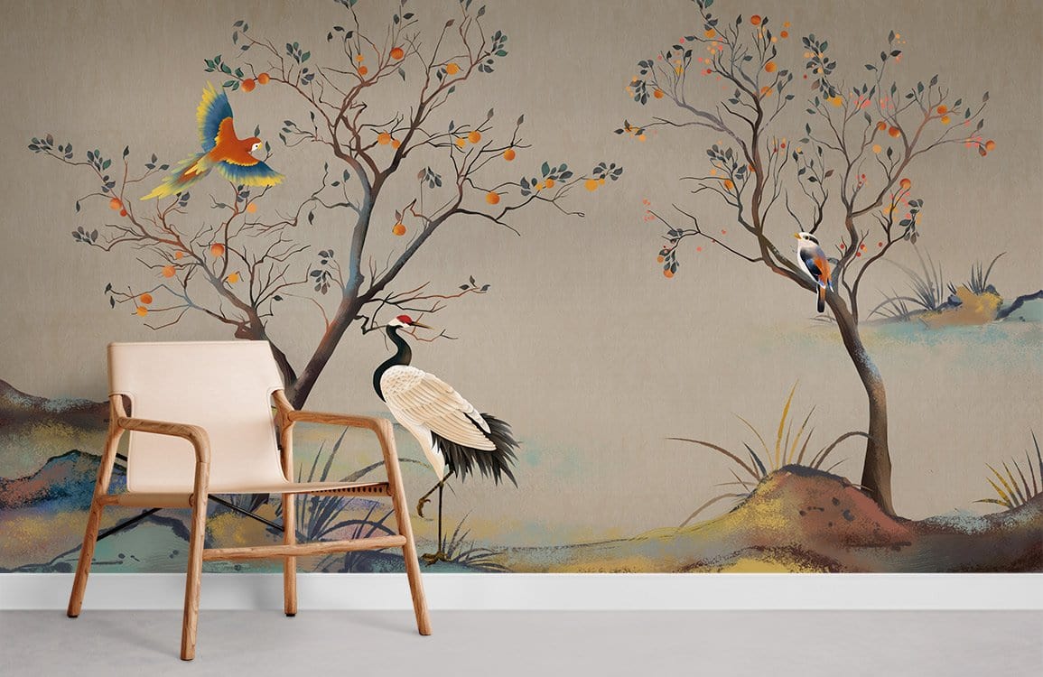 Papier peint mural Arbres Vintage - Le meilleur Papier peint panoramique Sur mesure