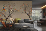 Papier peint mural arbres vintage pour un salon empreint de poésie - Vignette | Mr Papier Peint