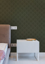 Élégance tissée et luxe vert avec papier peint mural Art Déco - Vignette | Mr Papier Peint