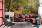 Papier peint mural Ruisseau paisible en forêt verdoyante - Vignette | Mr Papier Peint