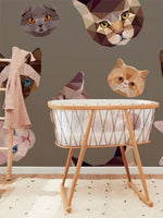 Papier peint mural artistique sur le thème des chats - Vignette | Mr Papier Peint