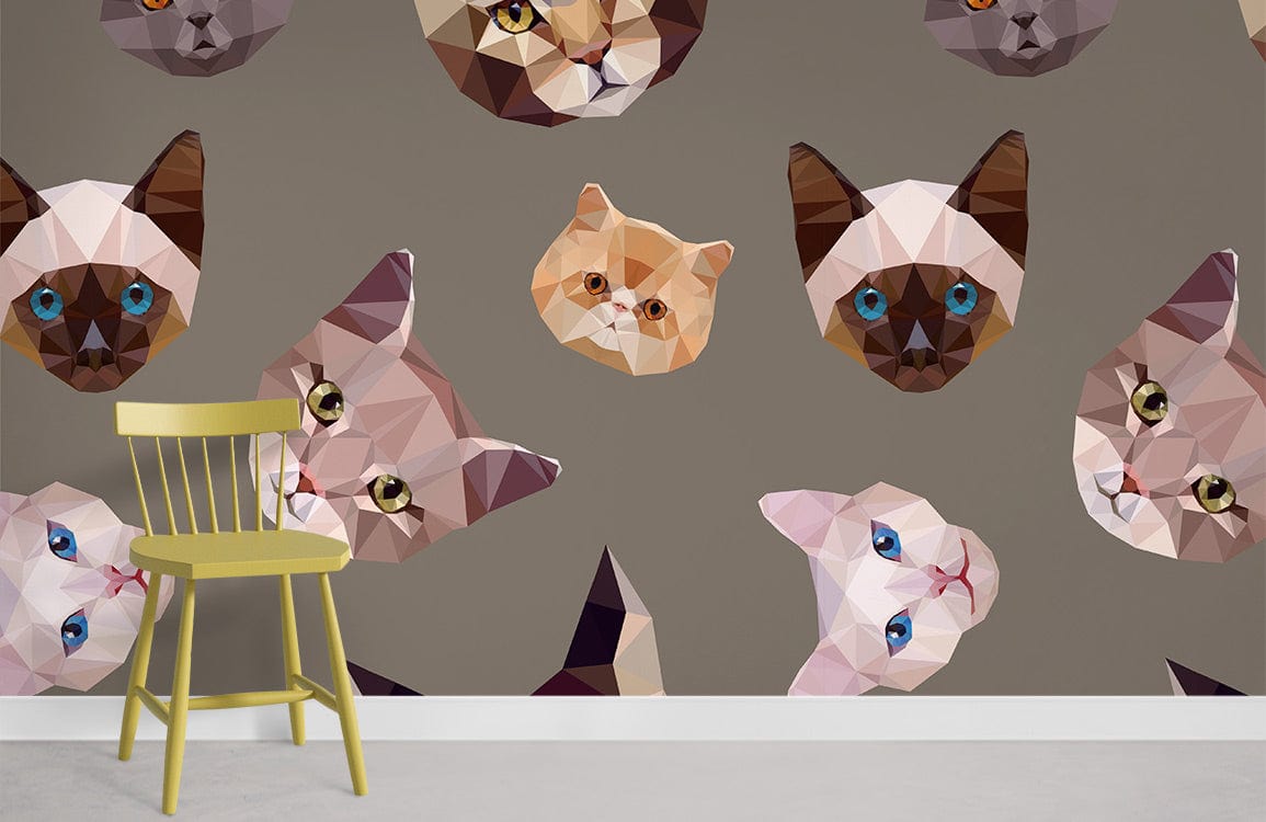 Papier peint mural artistique sur le thème des chats - Le meilleur Papier peint panoramique Sur mesure