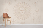 Papier peint mural astrologie Soleil éclatant pour un intérieur lumineux - Vignette | Mr Papier Peint