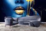 Papier peint mural Avatar Doré éclat bleu et or pour un espace féerique - Vignette | Mr Papier Peint
