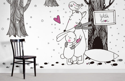 Papier peint mural Avec Amour - Le meilleur Papier peint panoramique Sur mesure